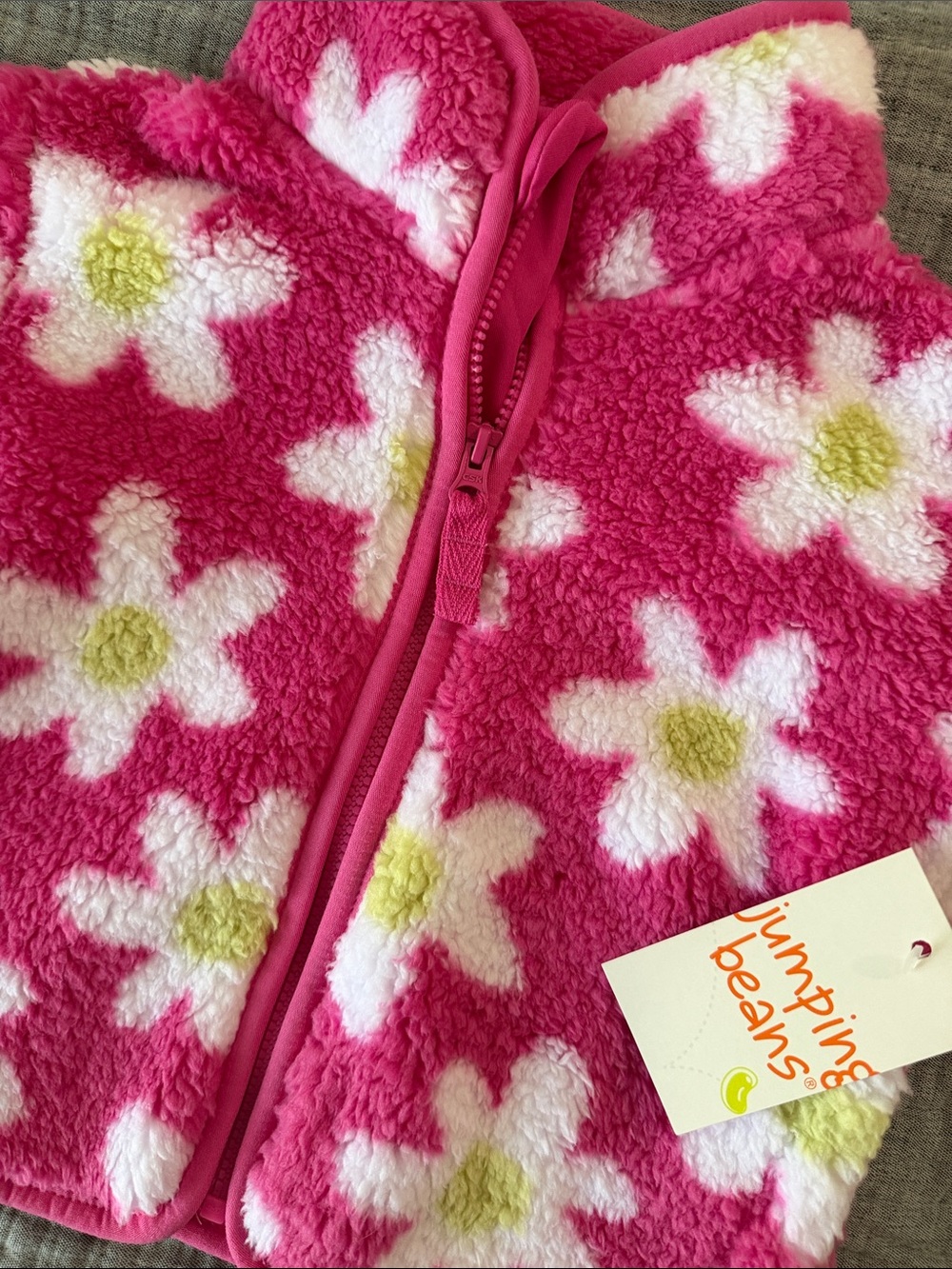 Hot Pink Daisy Fleece Jacket